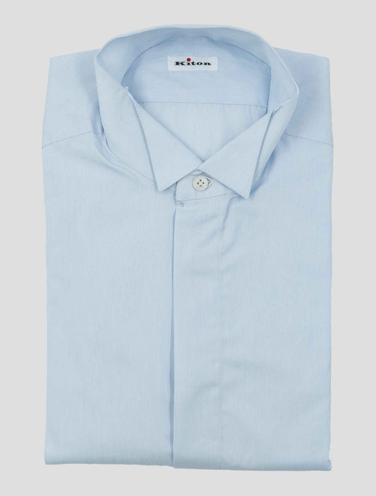 Kiton Light Blue Cotton Shirt