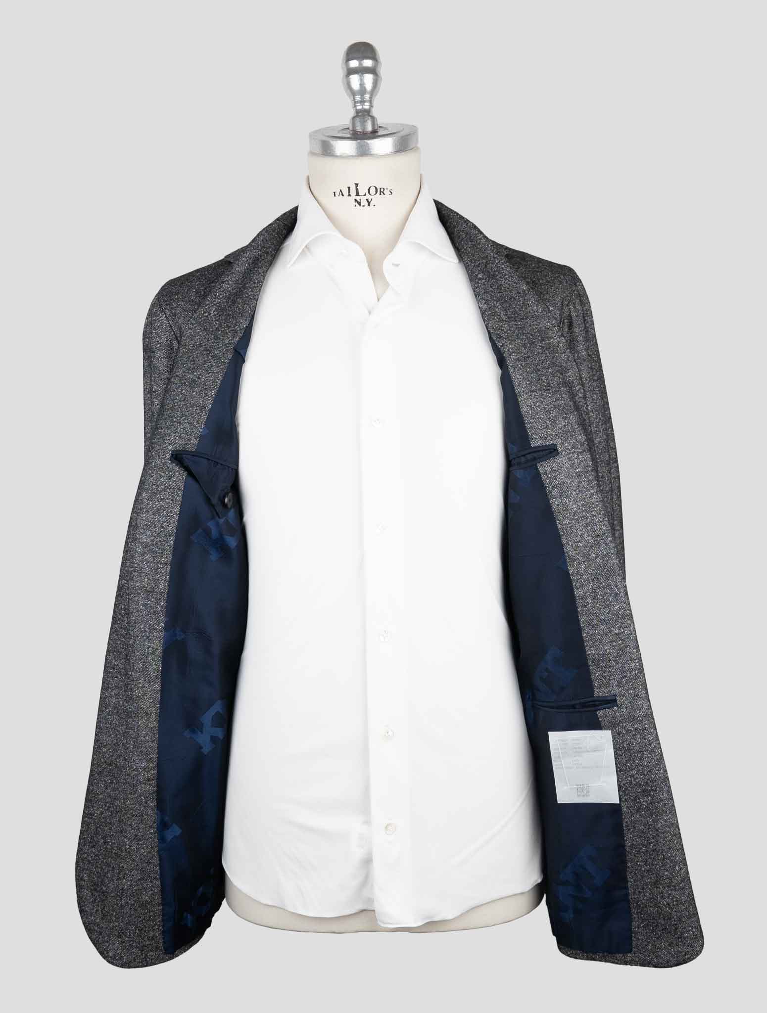 Kiton Knt Gray Cashmere Silk Suit