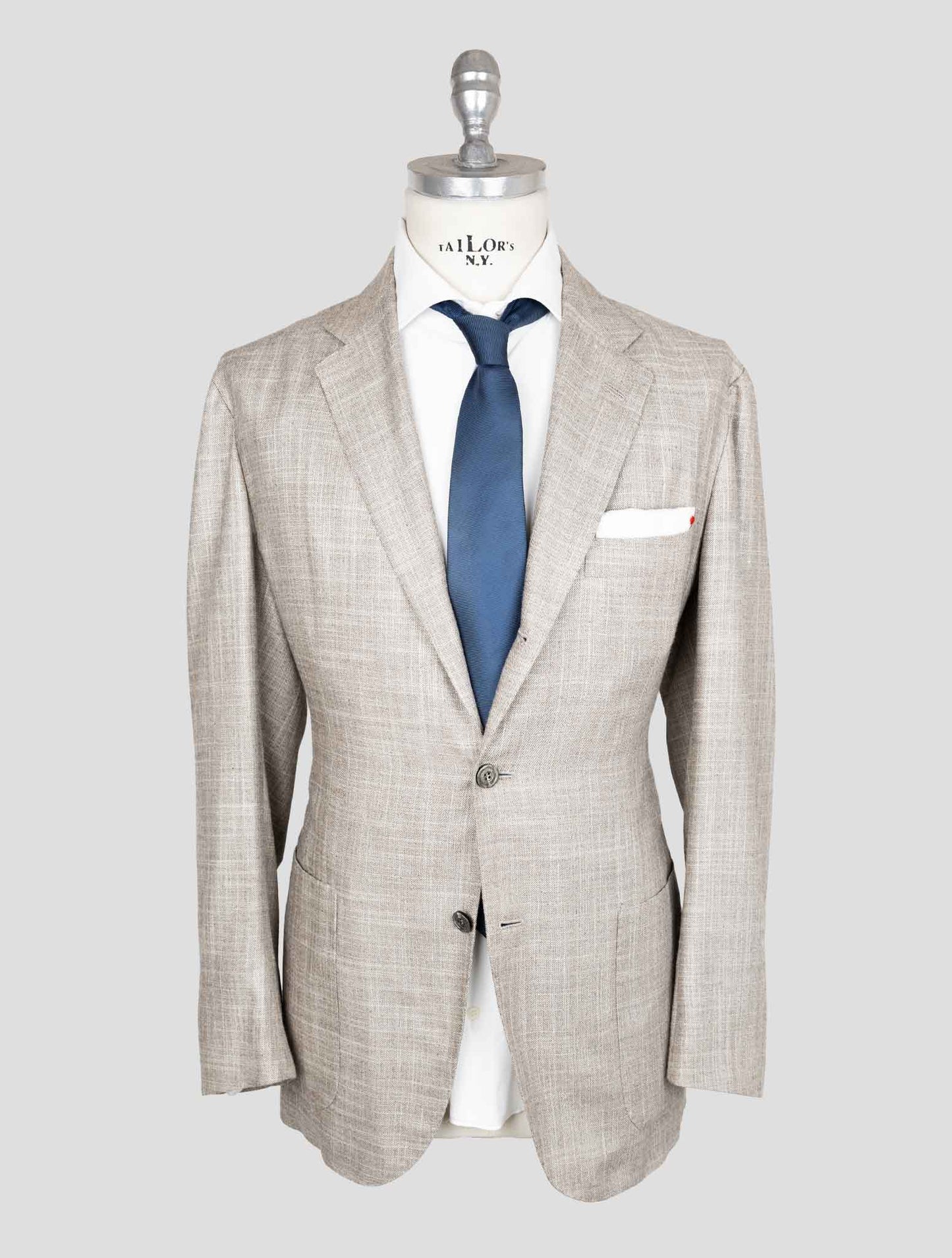 Kiton Gray Cashmere Silk Blazer