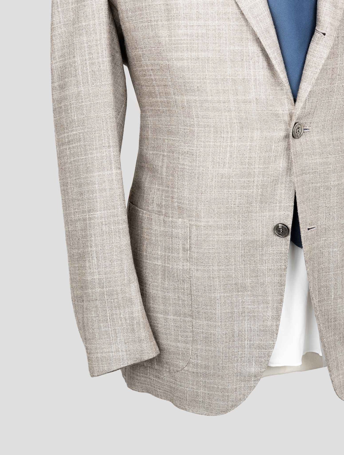 Kiton Gray Cashmere Silk Blazer