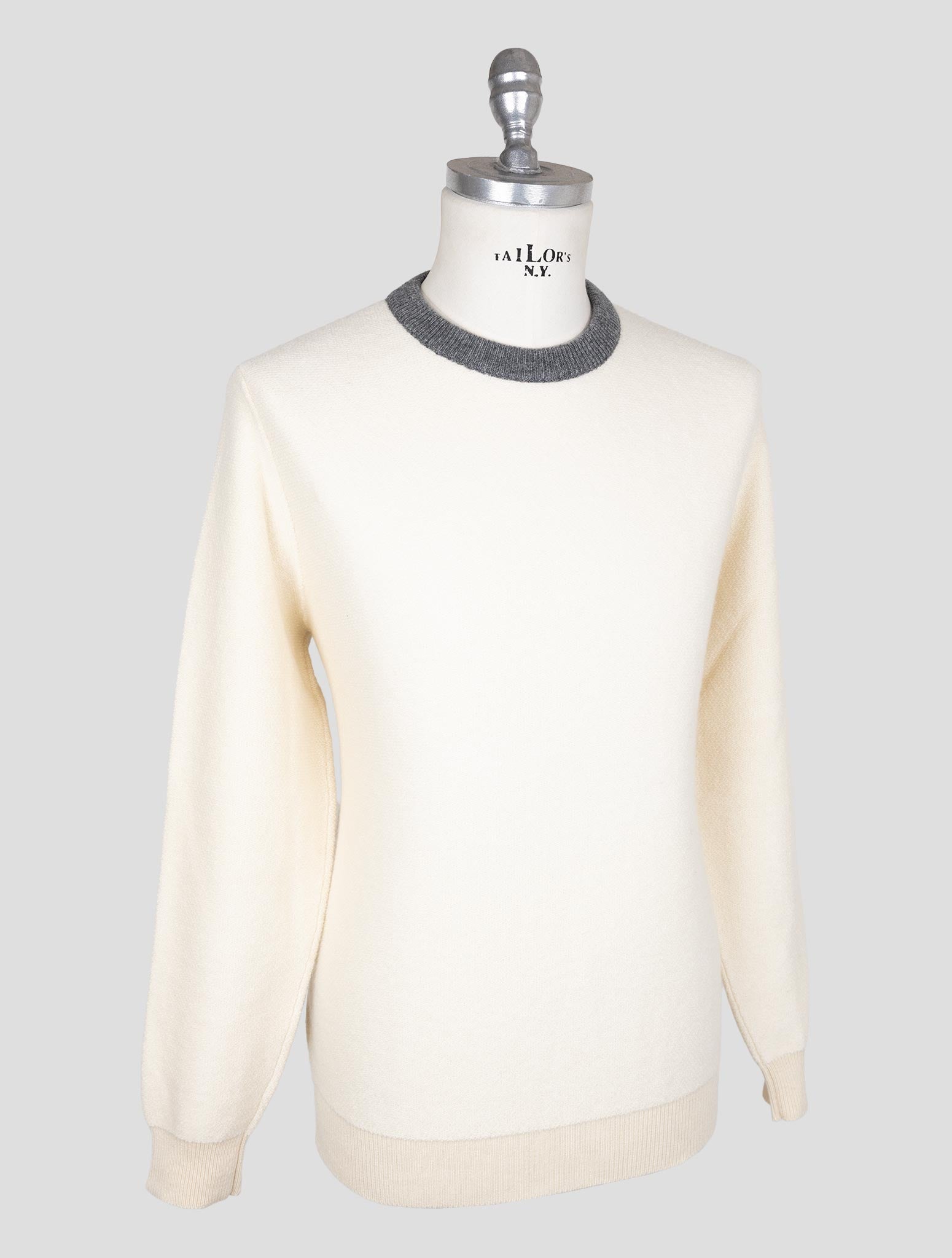 Kiton Beige Cashmere Sweater Crewneck