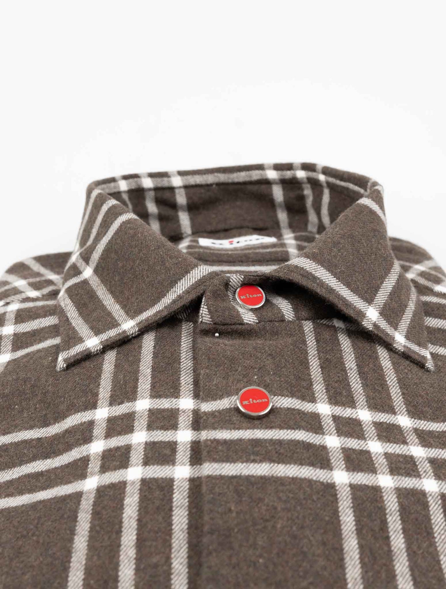 Kiton Brown Cotton Shirt