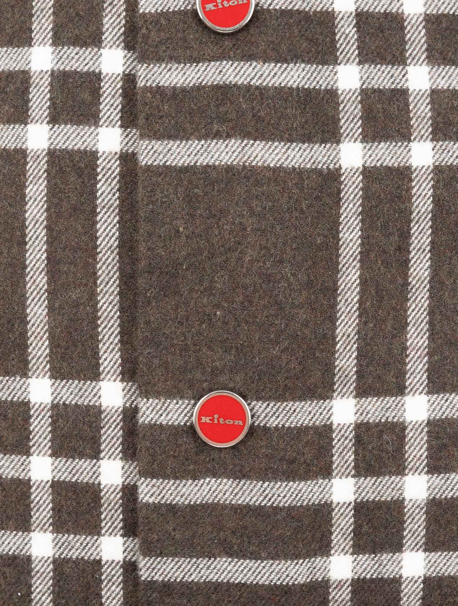 Kiton Brown Cotton Shirt