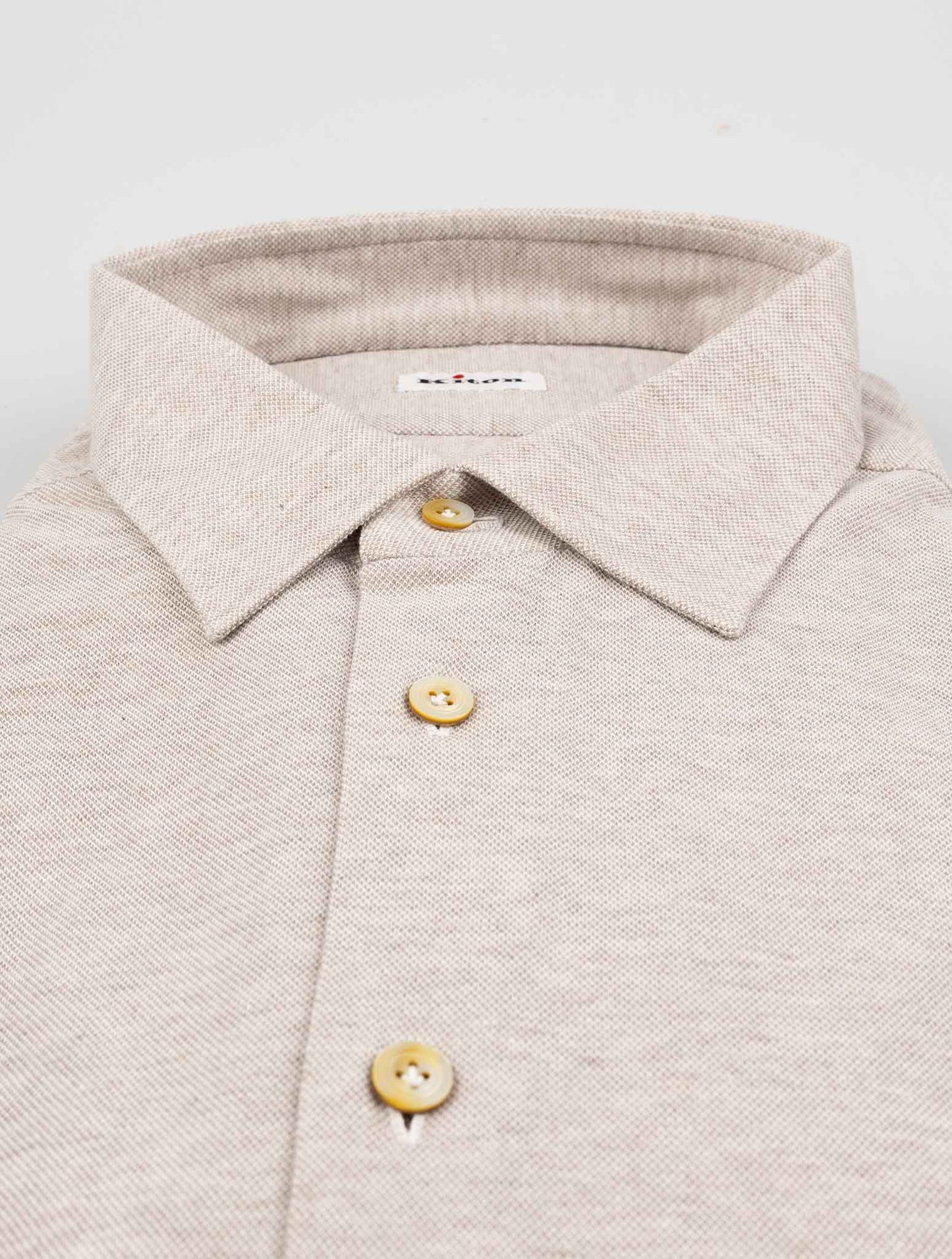 Kiton Beige Cotton Shirt