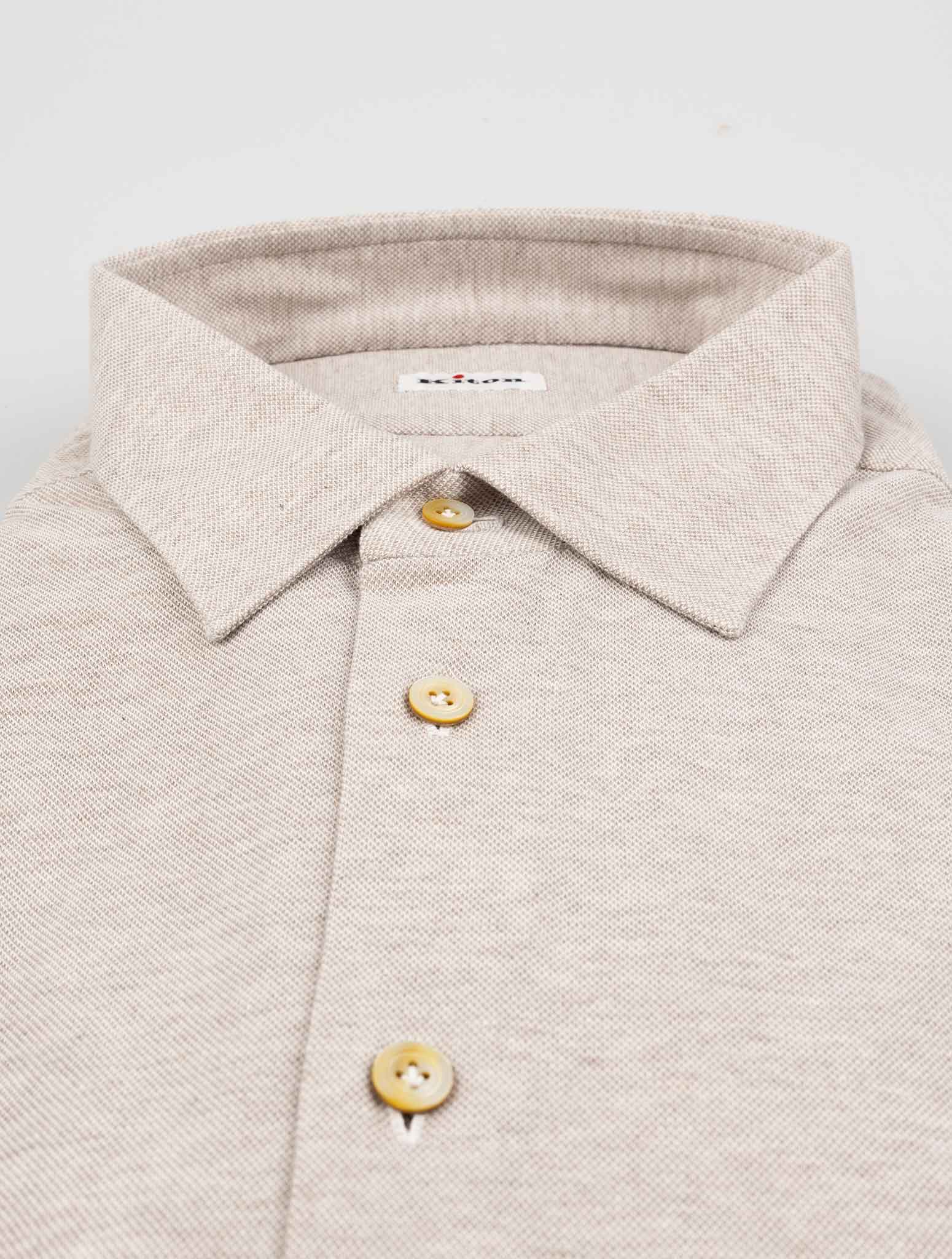 Kiton Beige Cotton Shirt