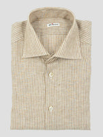 Kiton Brown Linen Ea Pl Shirt