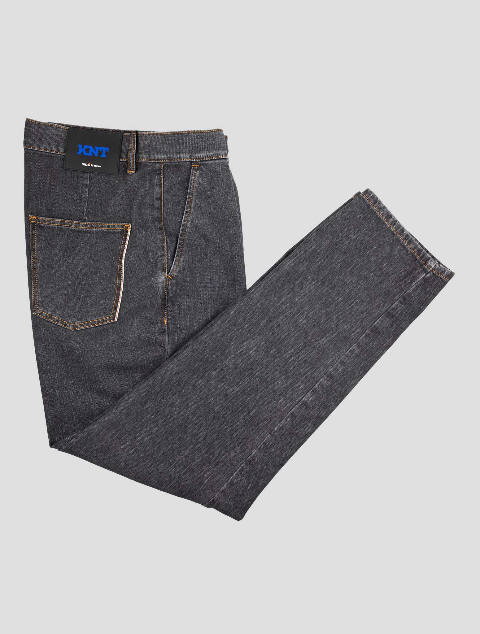 Kiton Knt Gray Cotton Pe Jeans