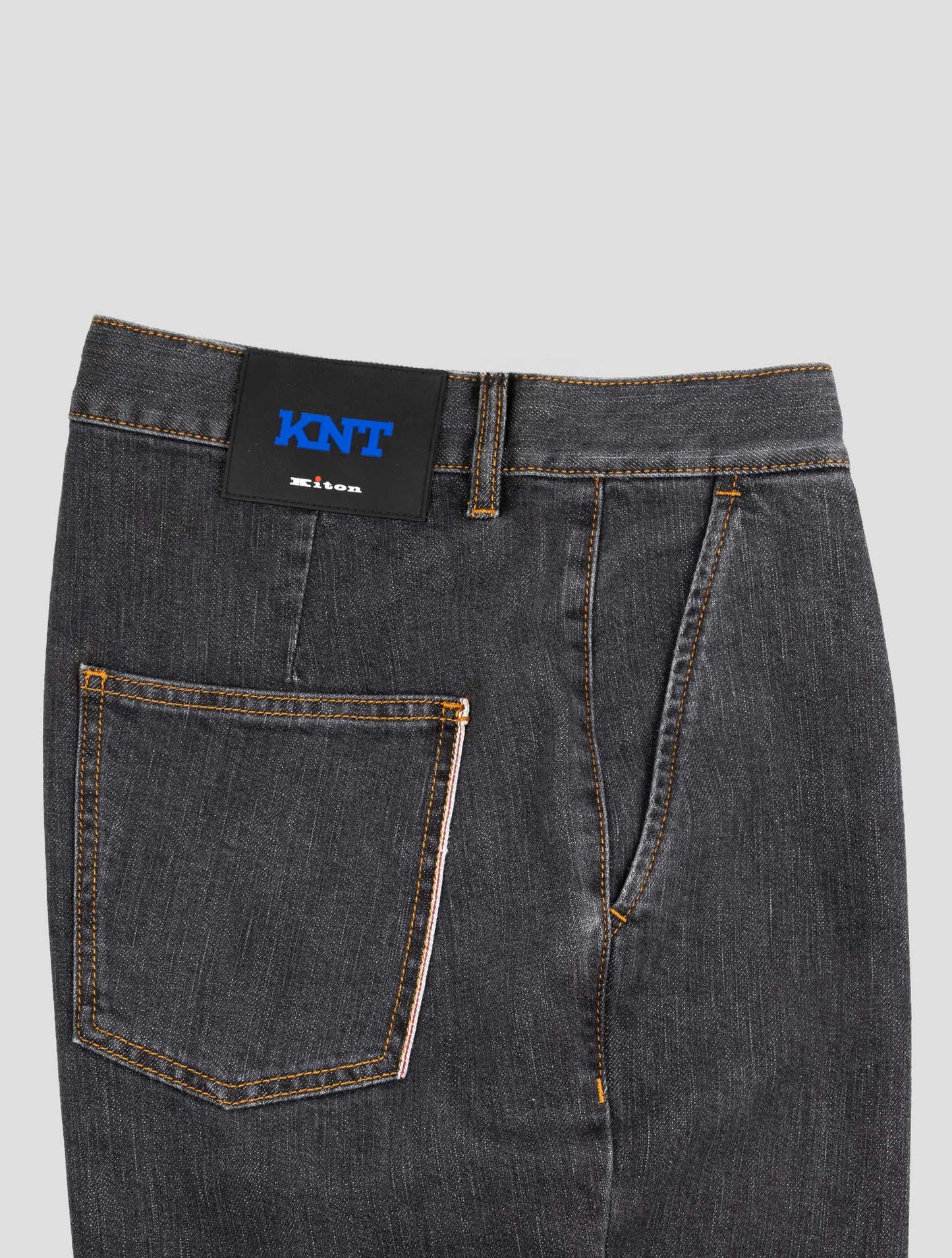 Kiton Knt Gray Cotton Pe Jeans
