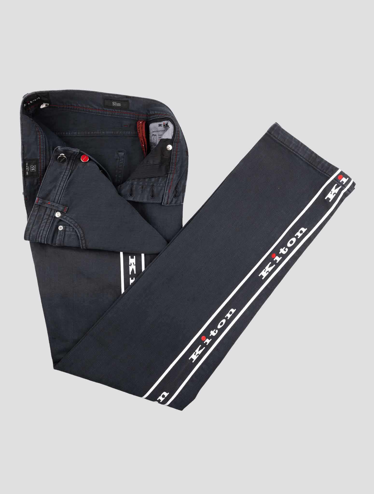 Kiton Gray Cotton Ea Jeans