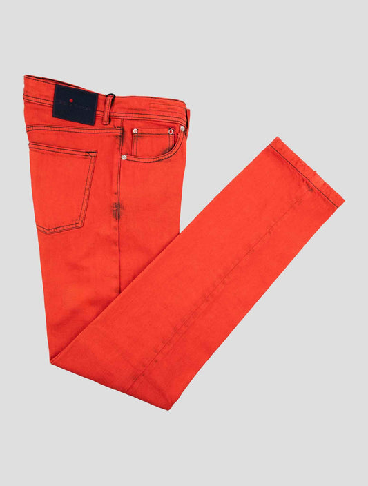 Kiton Red Cotton Ea Limited Edition 63 OF 146 Jeans