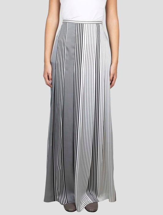 Kiton White Blue Pl Skirt