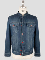 Kiton Blue Cotton Ea Coat