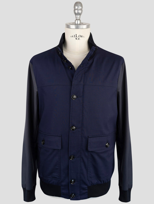Kiton Blue Virgin Wool Pa Ea Coat