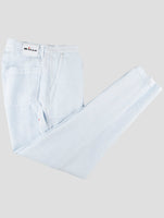 Kiton Light Blue Linen Ea Pants