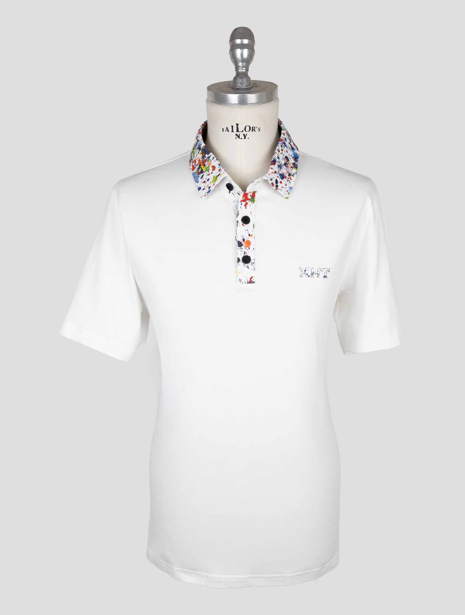 Kiton Knt White Cotton Polo