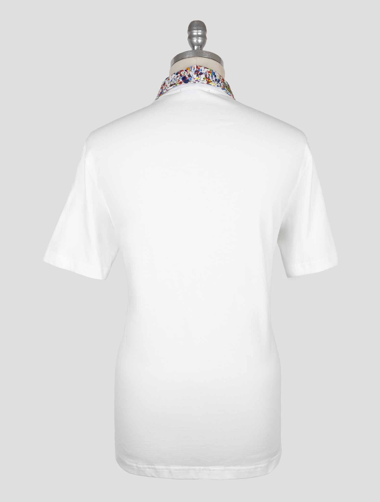 Kiton Knt White Cotton Polo