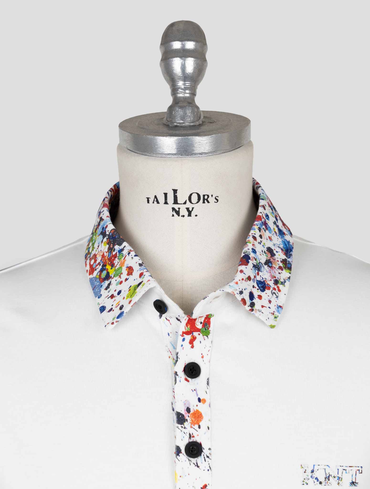 Kiton Knt White Cotton Polo