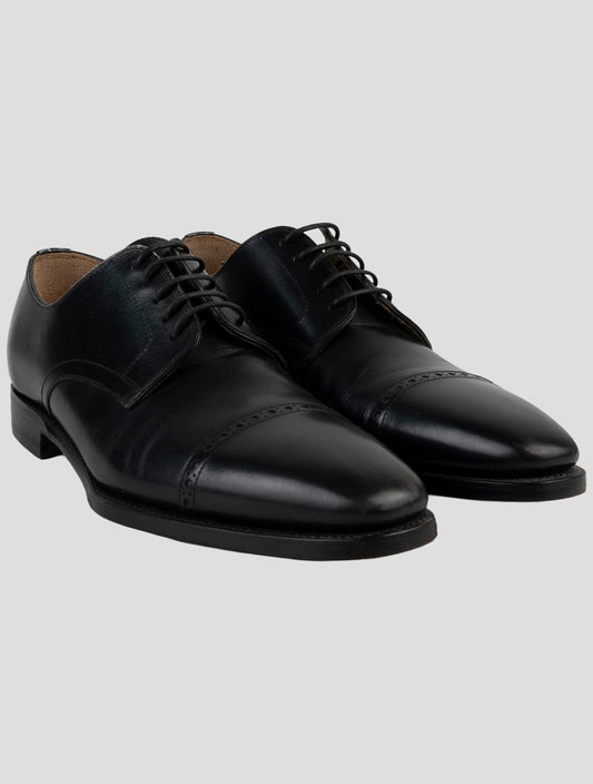 Kiton Black Leather Dress Shoes