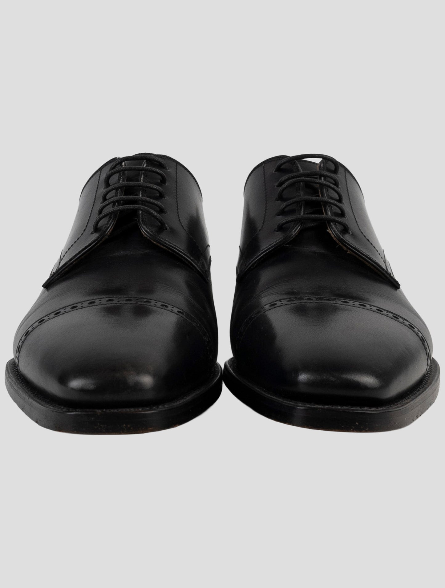Kiton Black Leather Dress Shoes