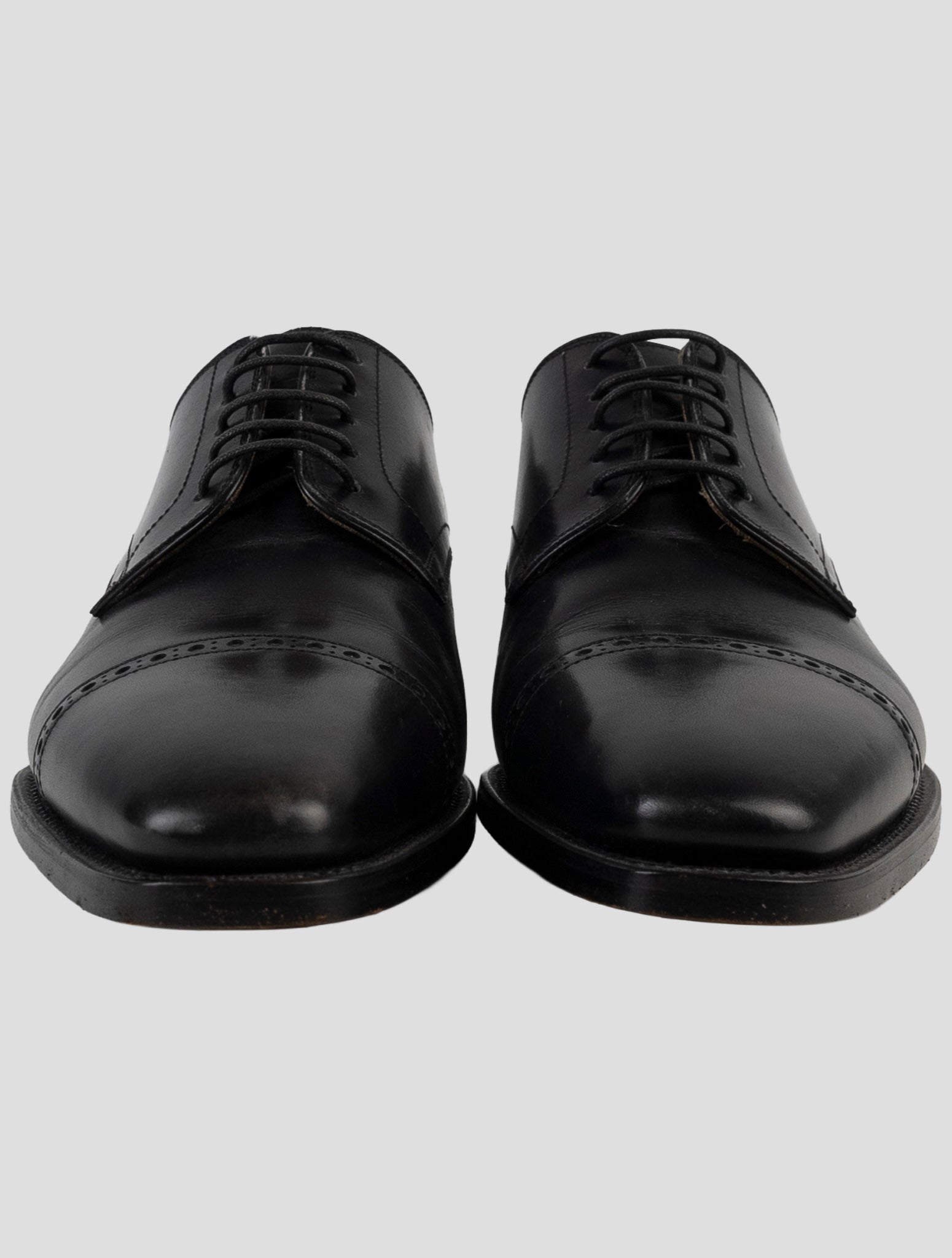 Kiton Black Leather Dress Shoes