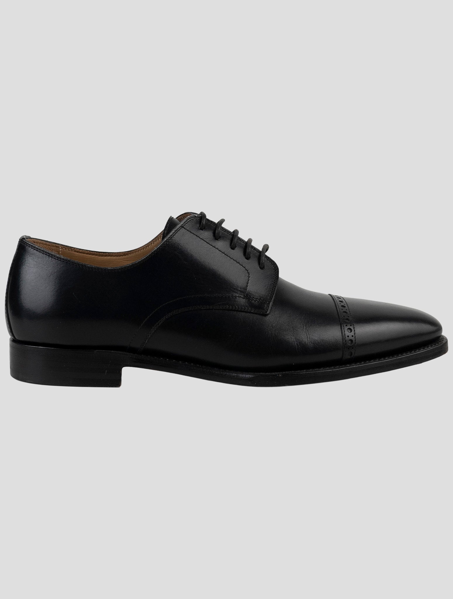 Kiton Black Leather Dress Shoes