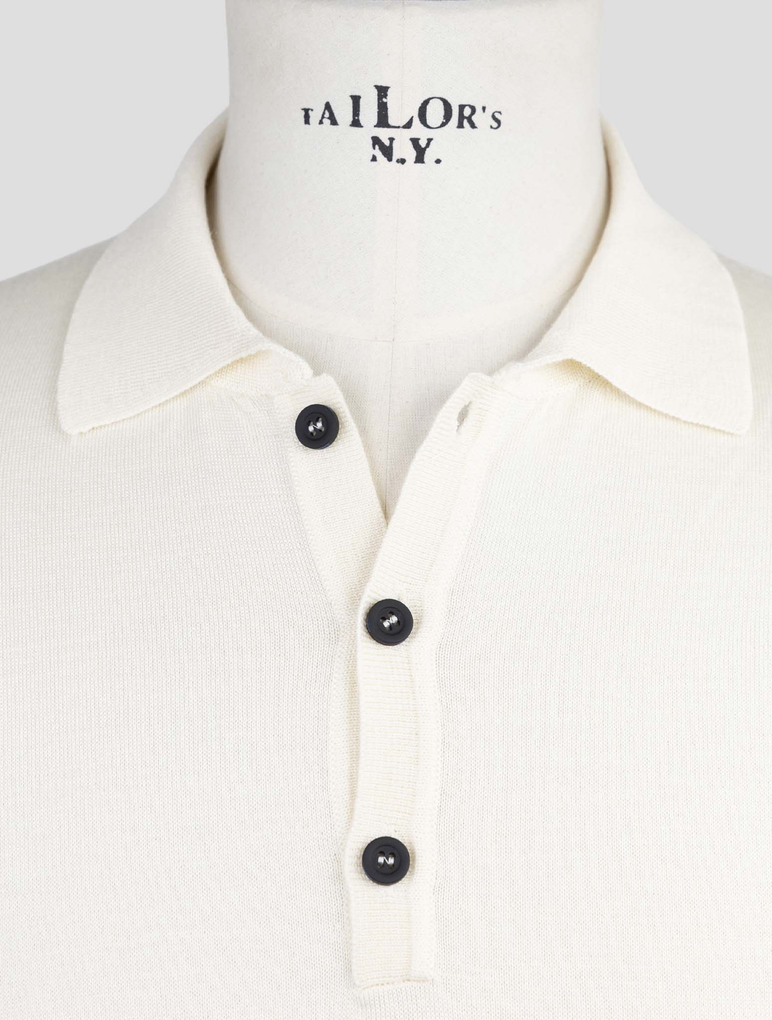 Kiton Knt White Virgin Wool Silk Polo