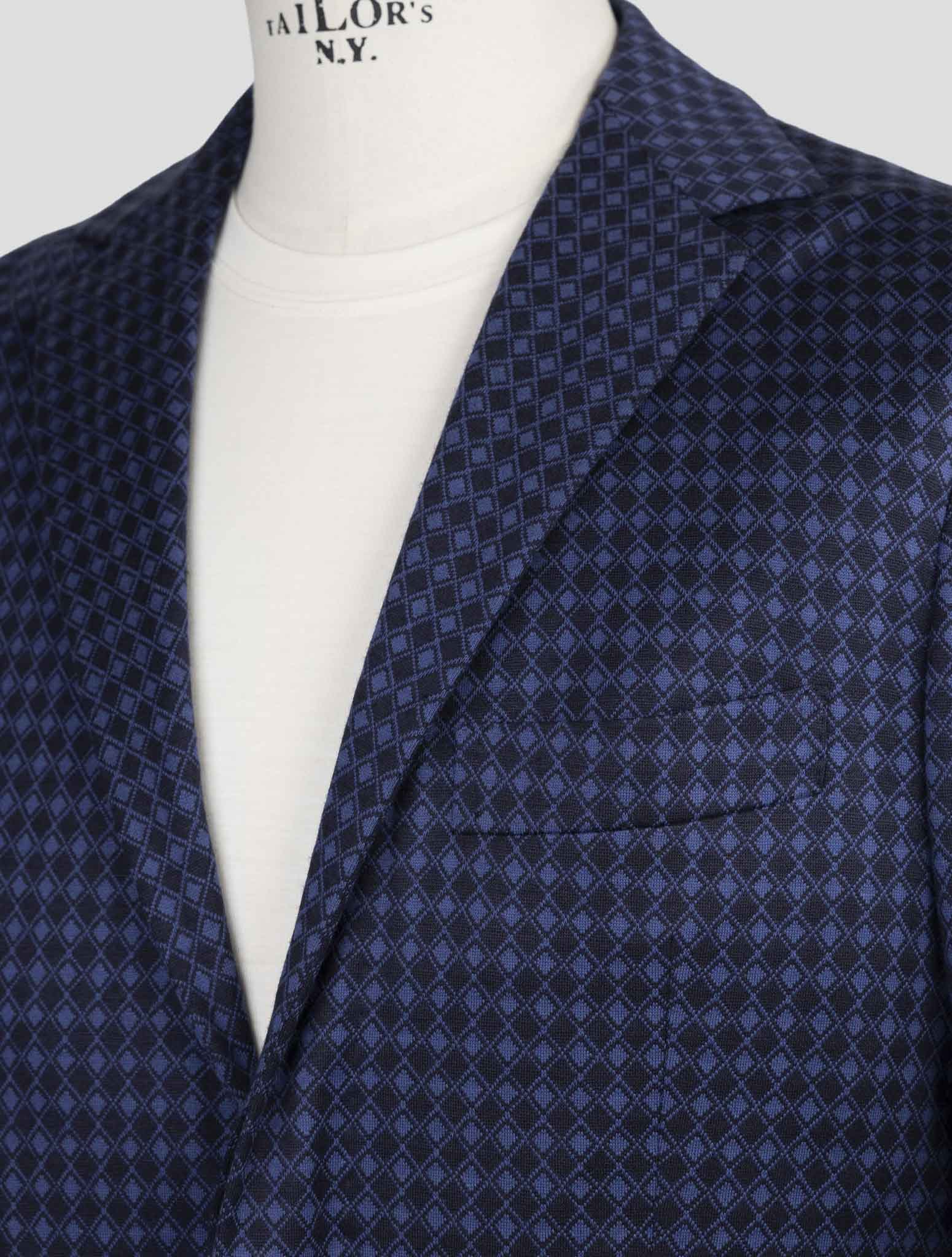 Kiton KNT Blue Cotton Cashmere Pa Blazer