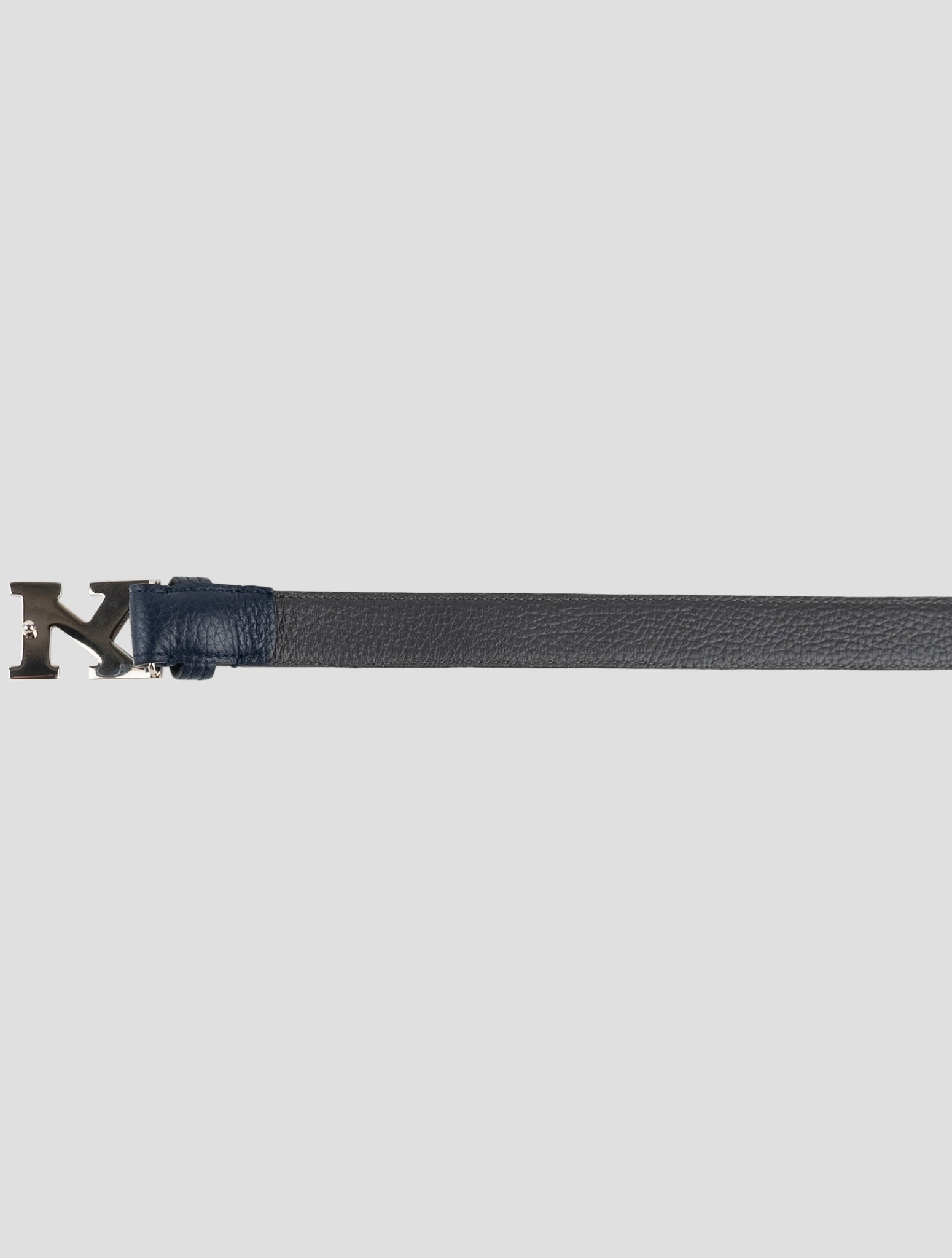 Kiton Blue Leather Belt