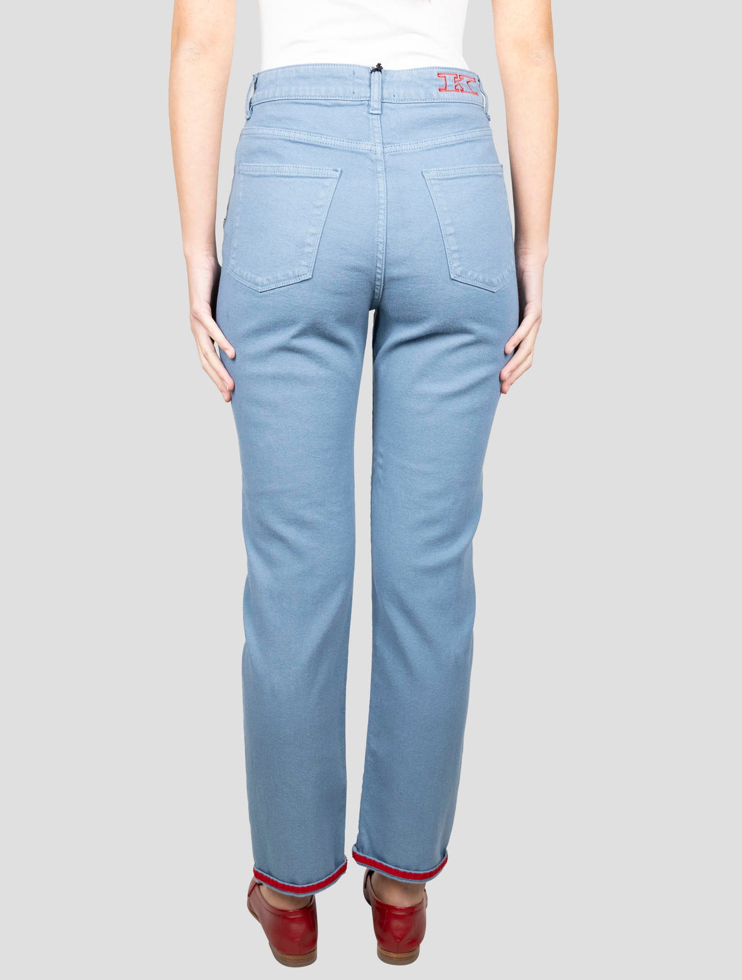 Kiton Light Blue Cotton Jeans