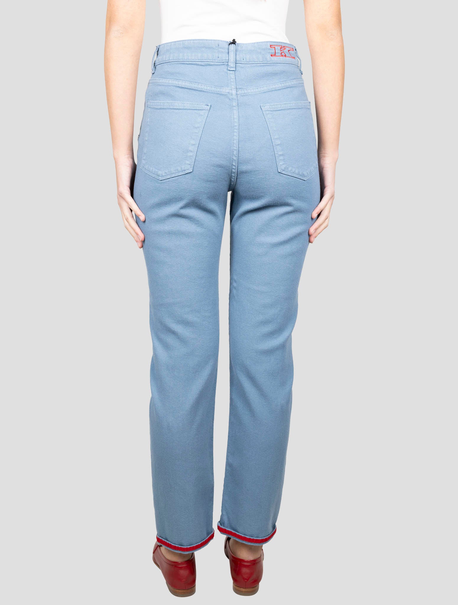 Kiton Light Blue Cotton Jeans