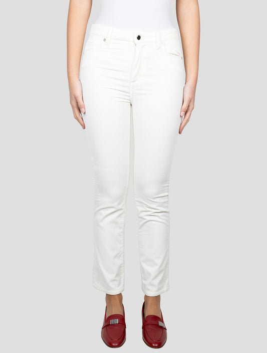 Kiton White Cotton Ea Jeans