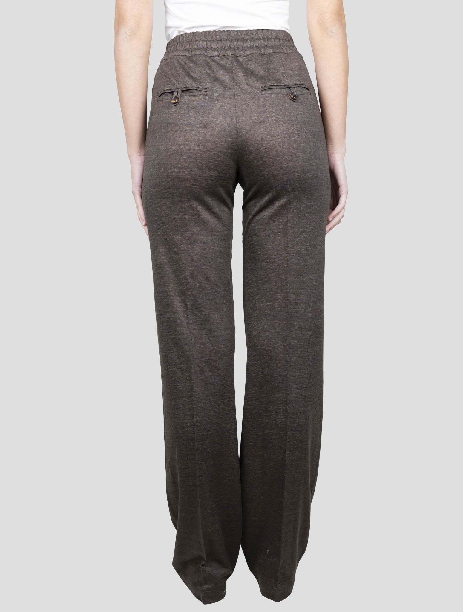 Kiton Brown Linen Pants