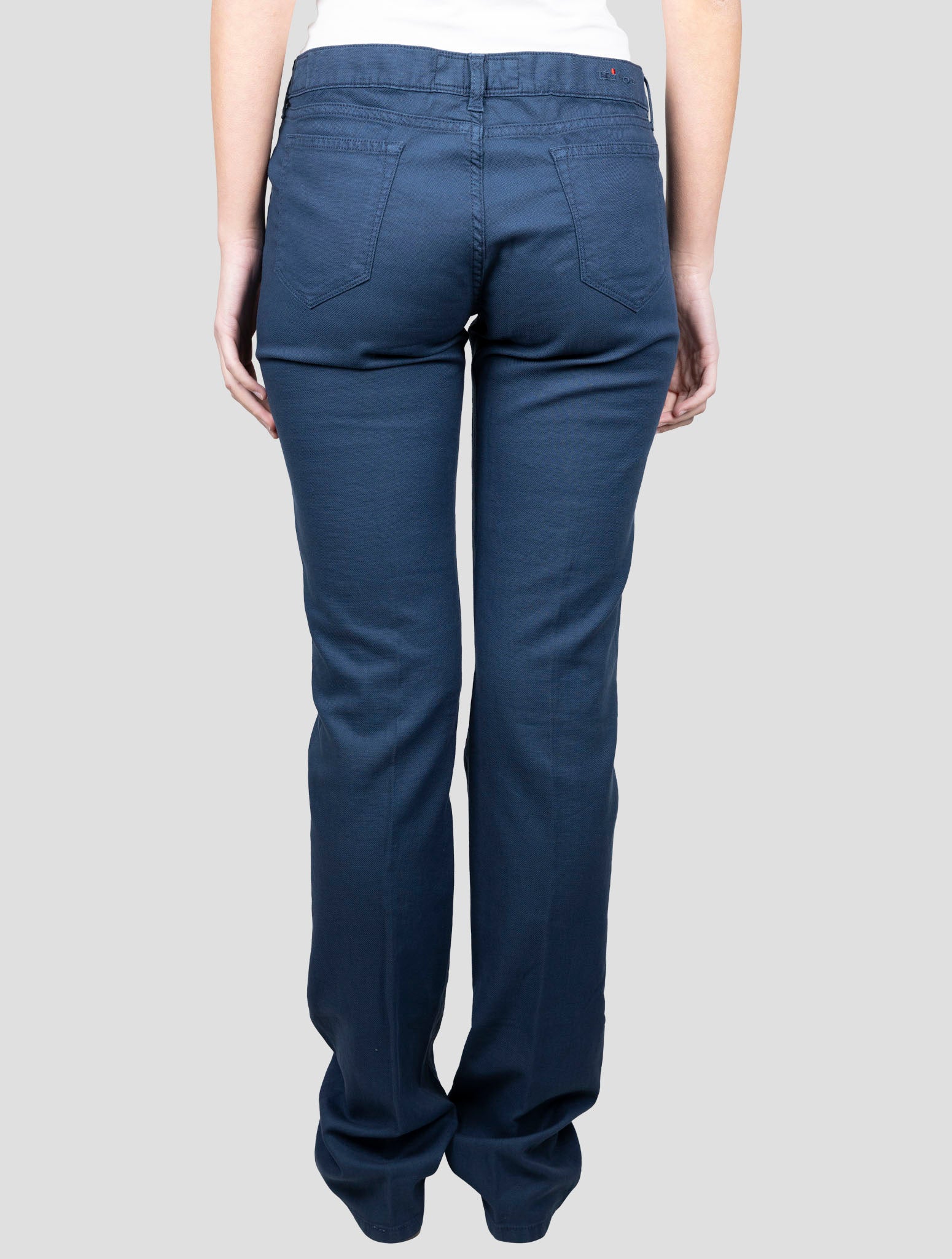 Kiton Blue Cotton Linen Ea Jeans