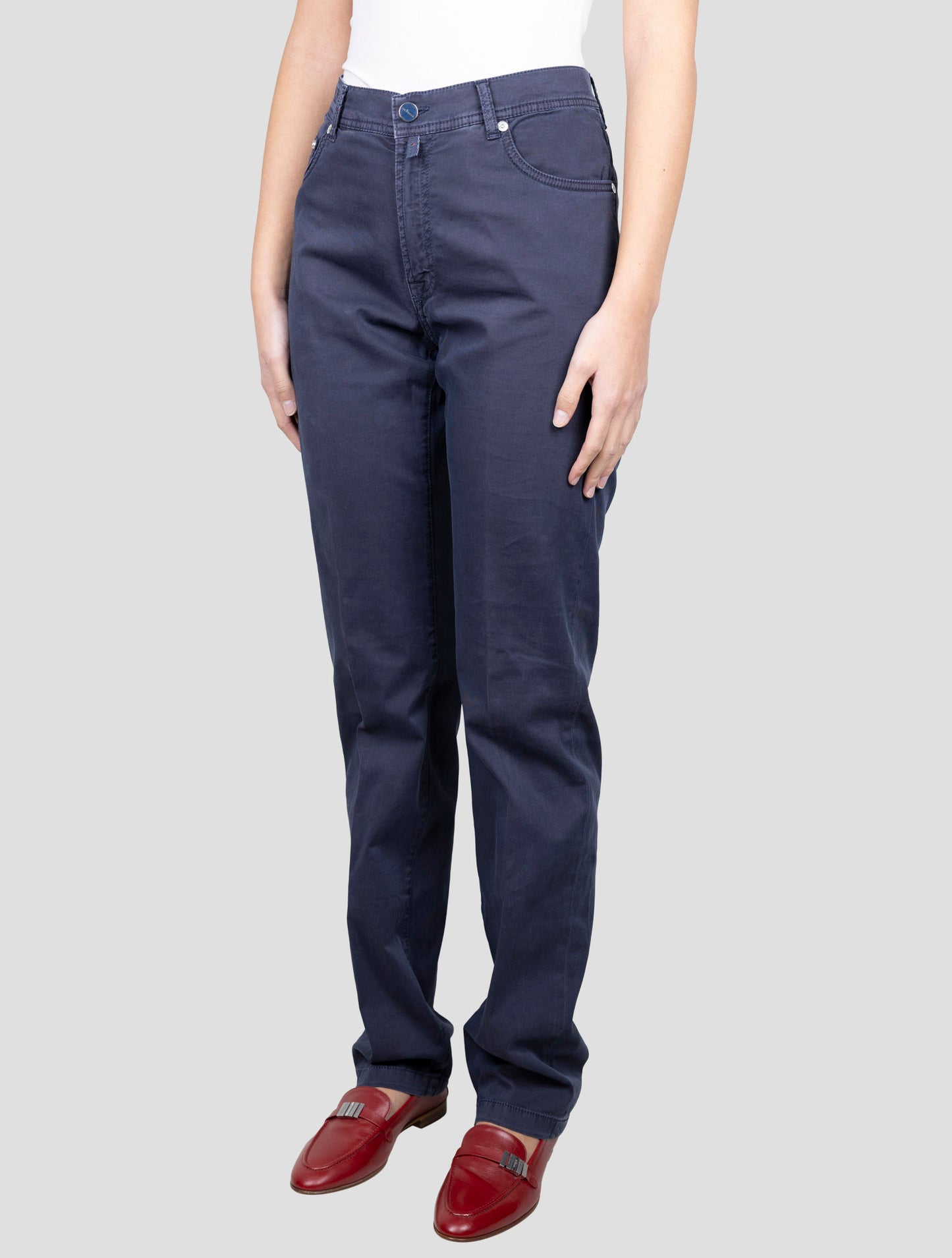 Kiton Blue Cotton Silk Ea Jeans