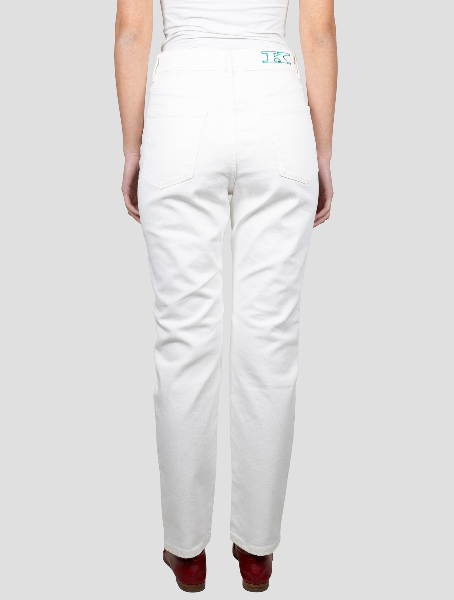 Kiton White Cotton Ea Jeans