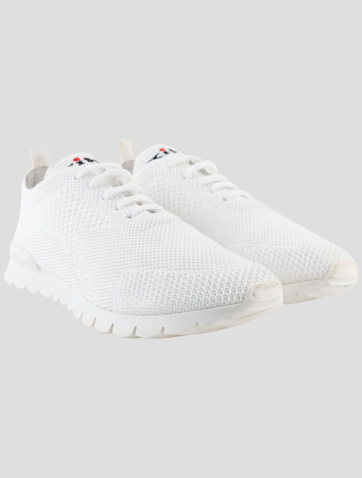 Kiton White Cotton Ea Sneakers