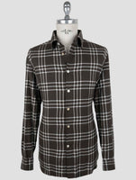 Kiton Brown Cotton Shirt