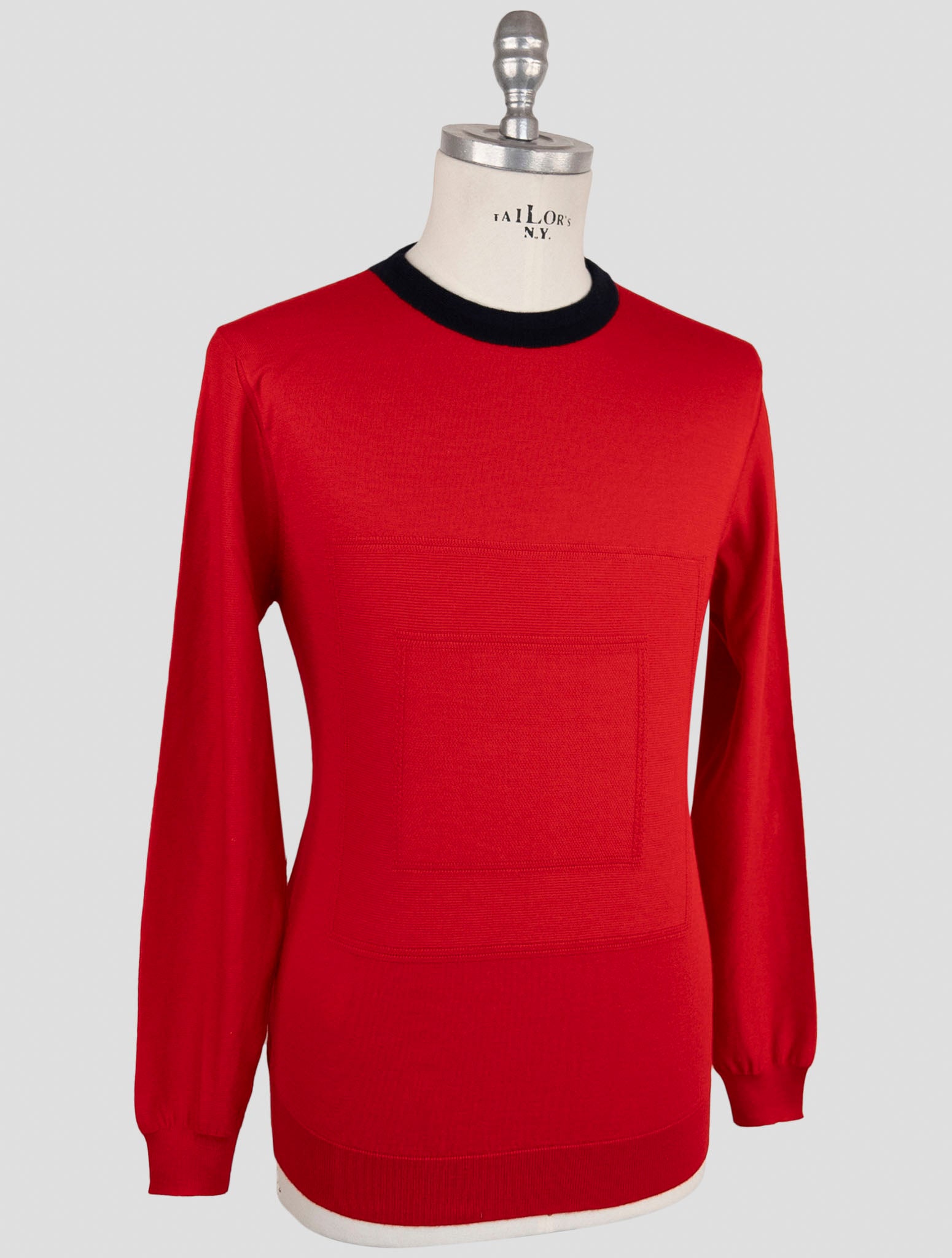 Kiton Red Cashmere Silk Sweater Crewneck