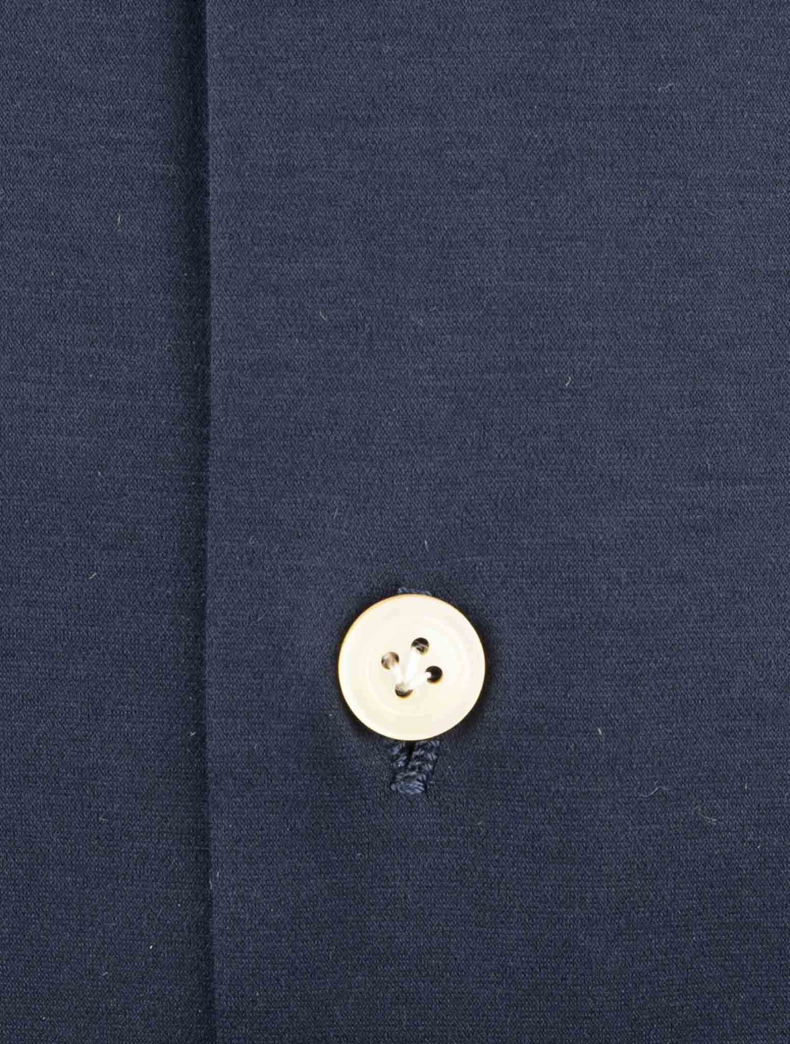 Kiton Blue Cotton Shirt