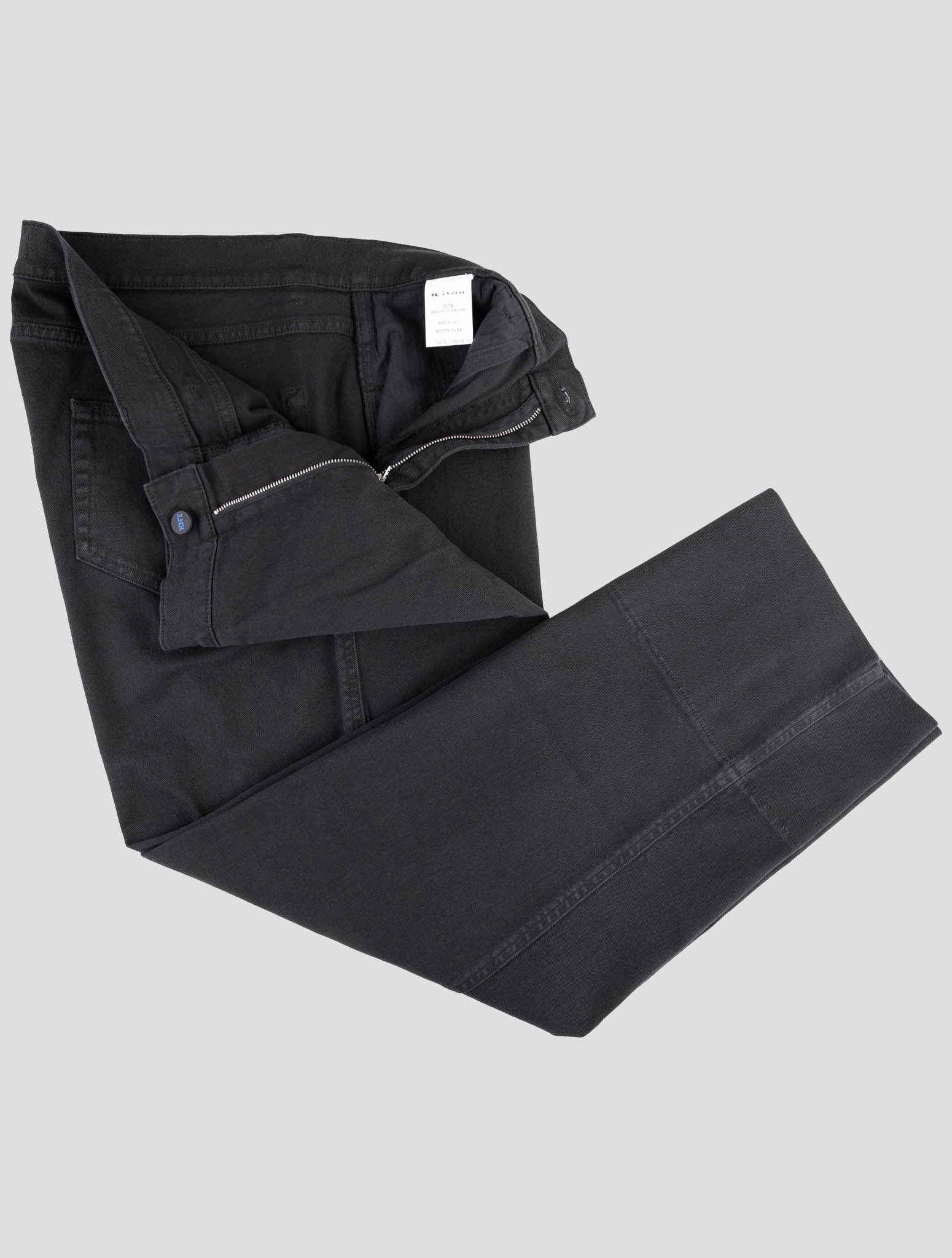 Kiton Knt Black Cotton Ea Jeans