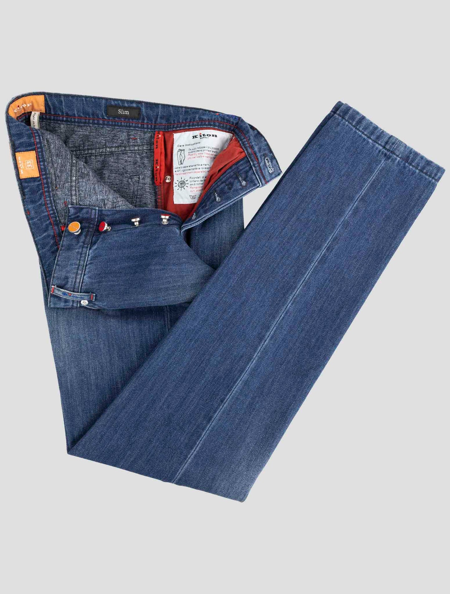 Kiton Denim Cotton Wool Pa Jeans