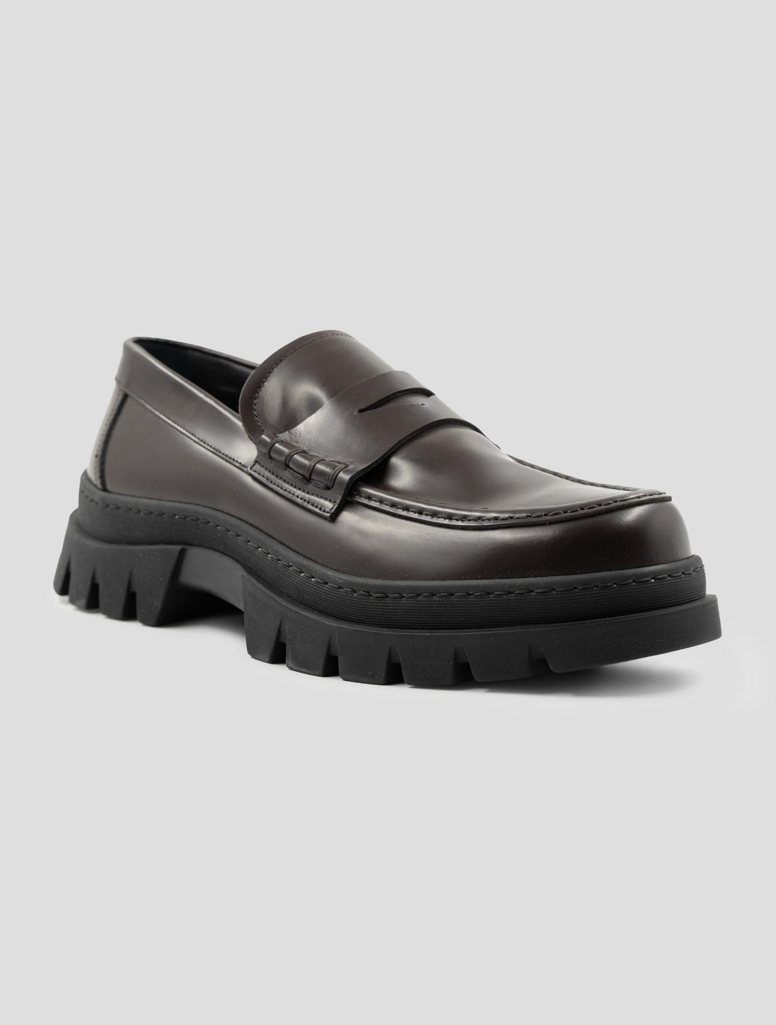 Kiton Brown Leather Loafers