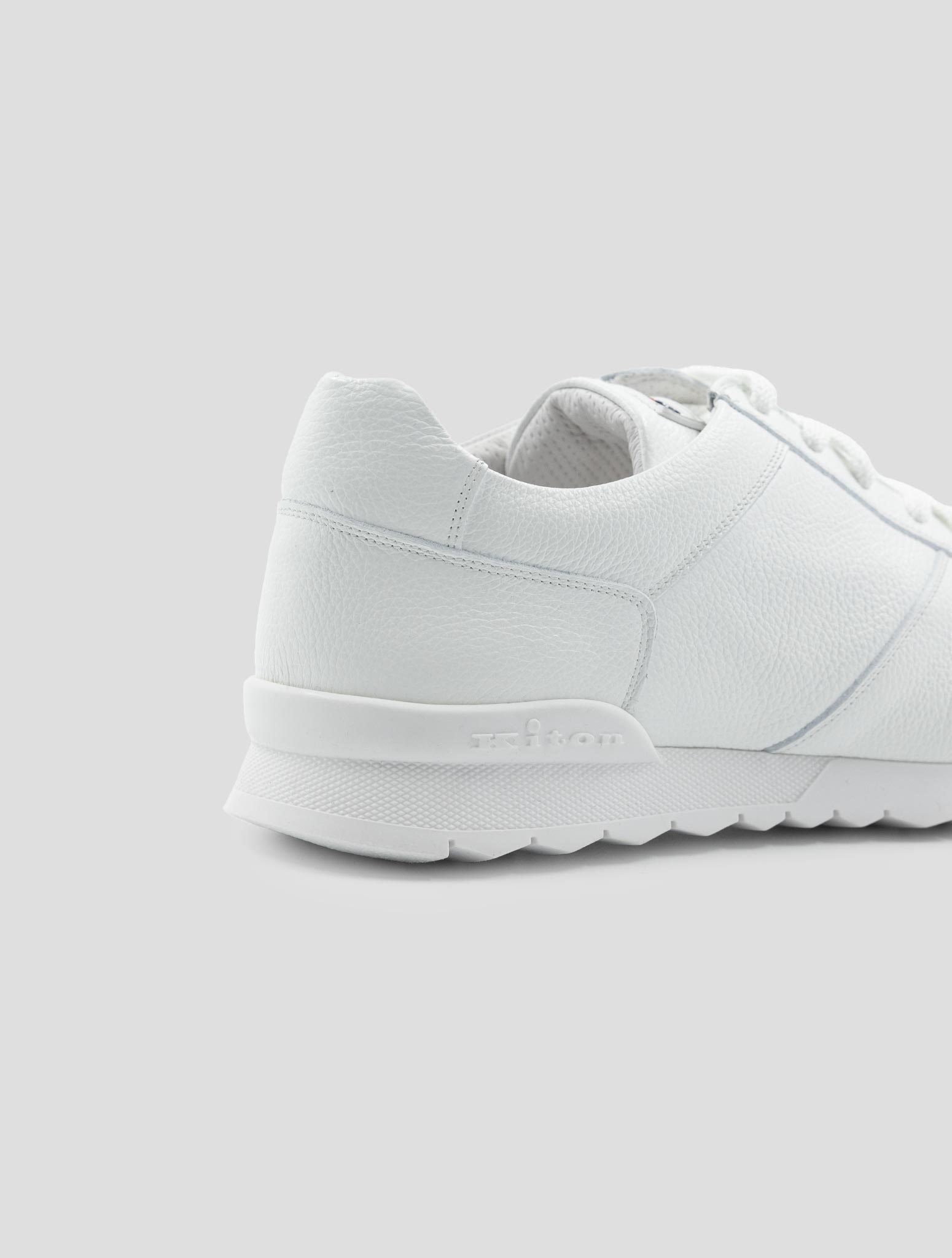 Kiton White Leather Sneakers