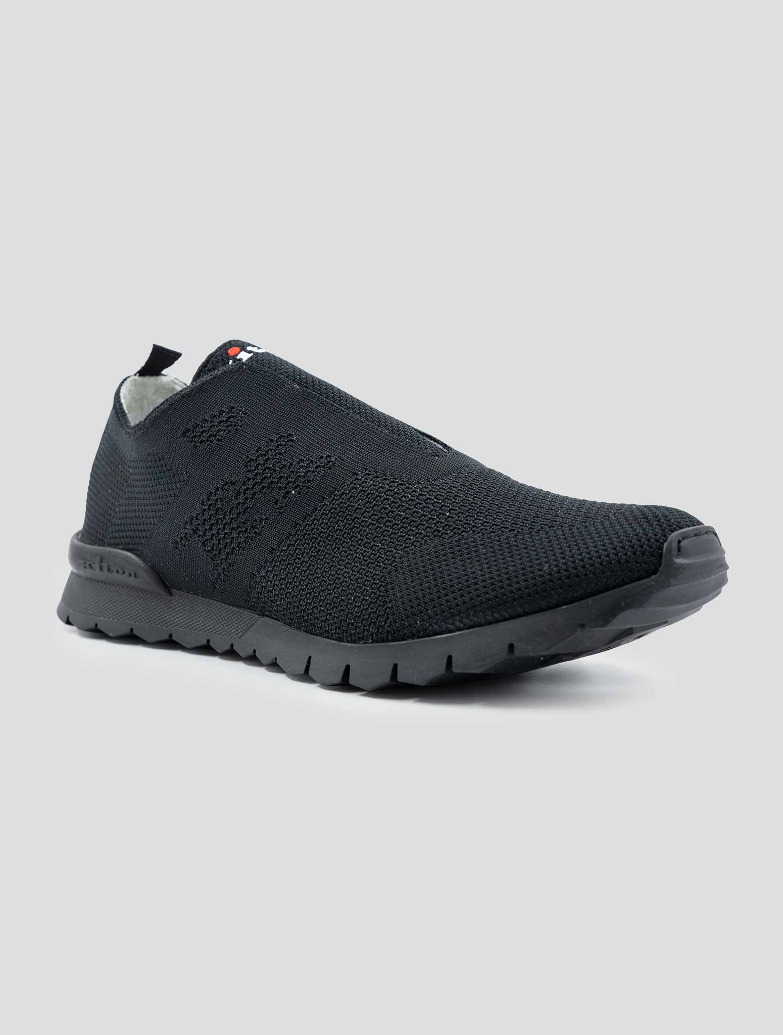 Kiton Black Cotton Ea Sneakers