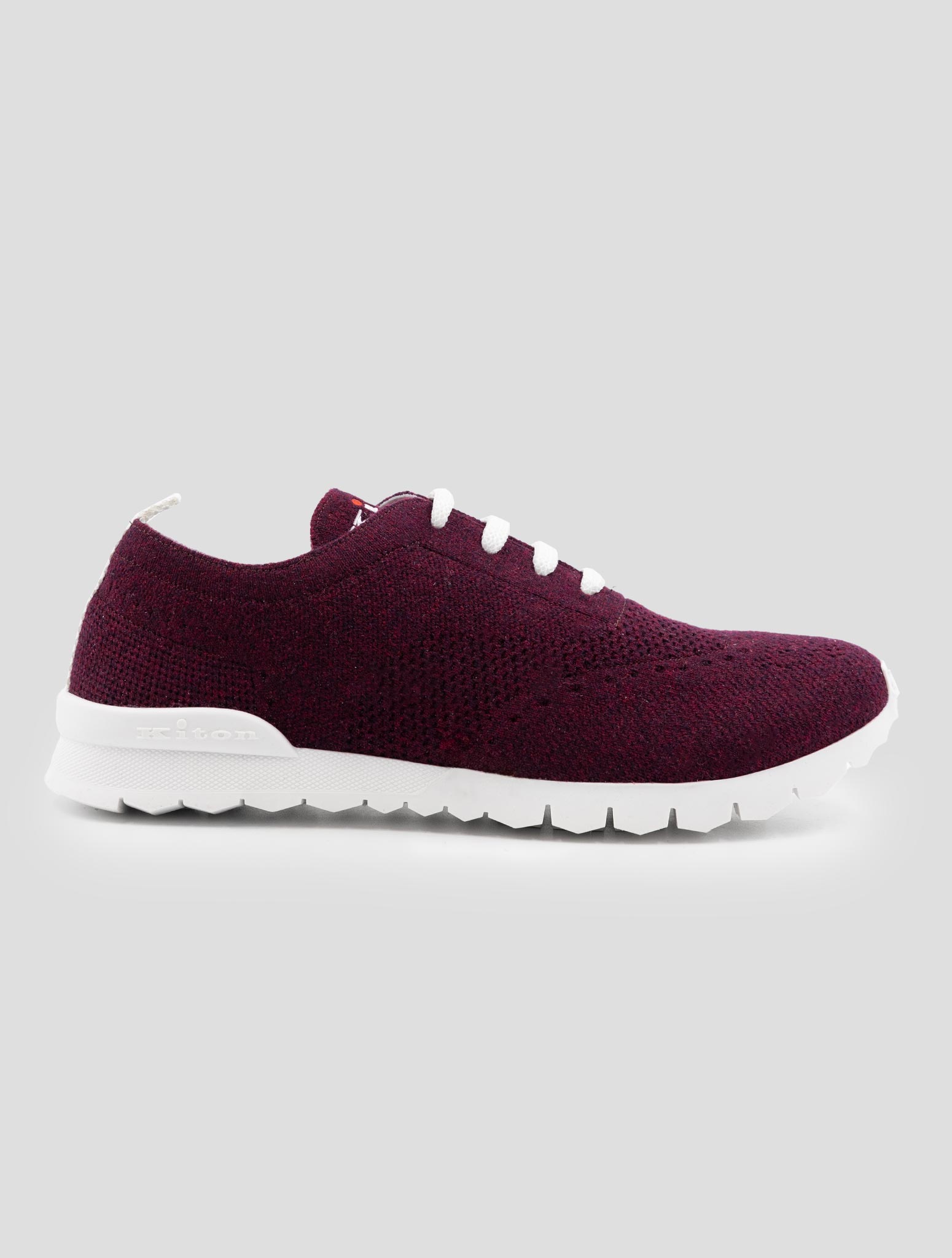 Kiton Burgundy Cashmere Sneakers