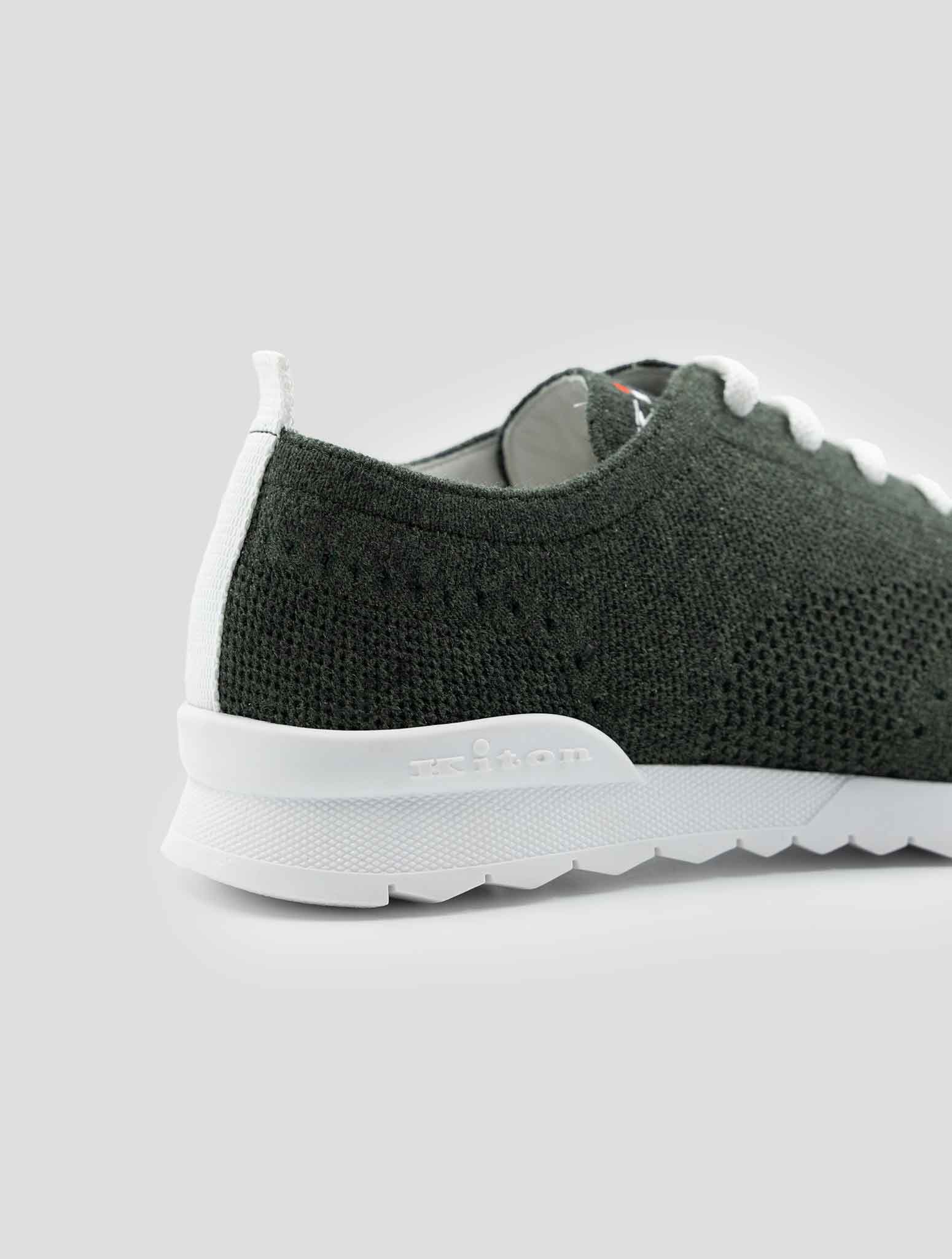 Kiton Green Cashmere Pl Sneakers