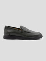 Kiton Green Leather Loafers