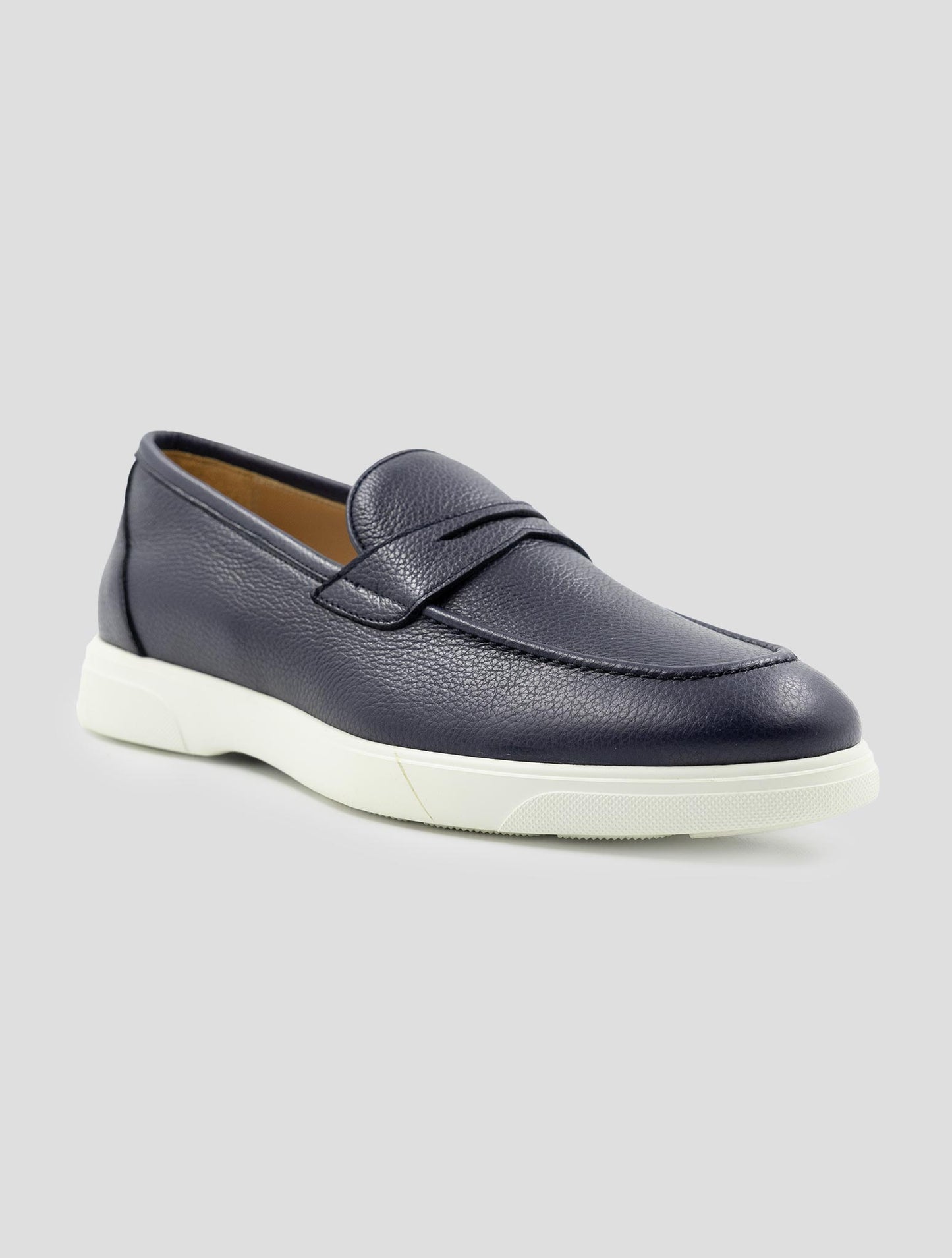 Kiton Blue Leather Loafers