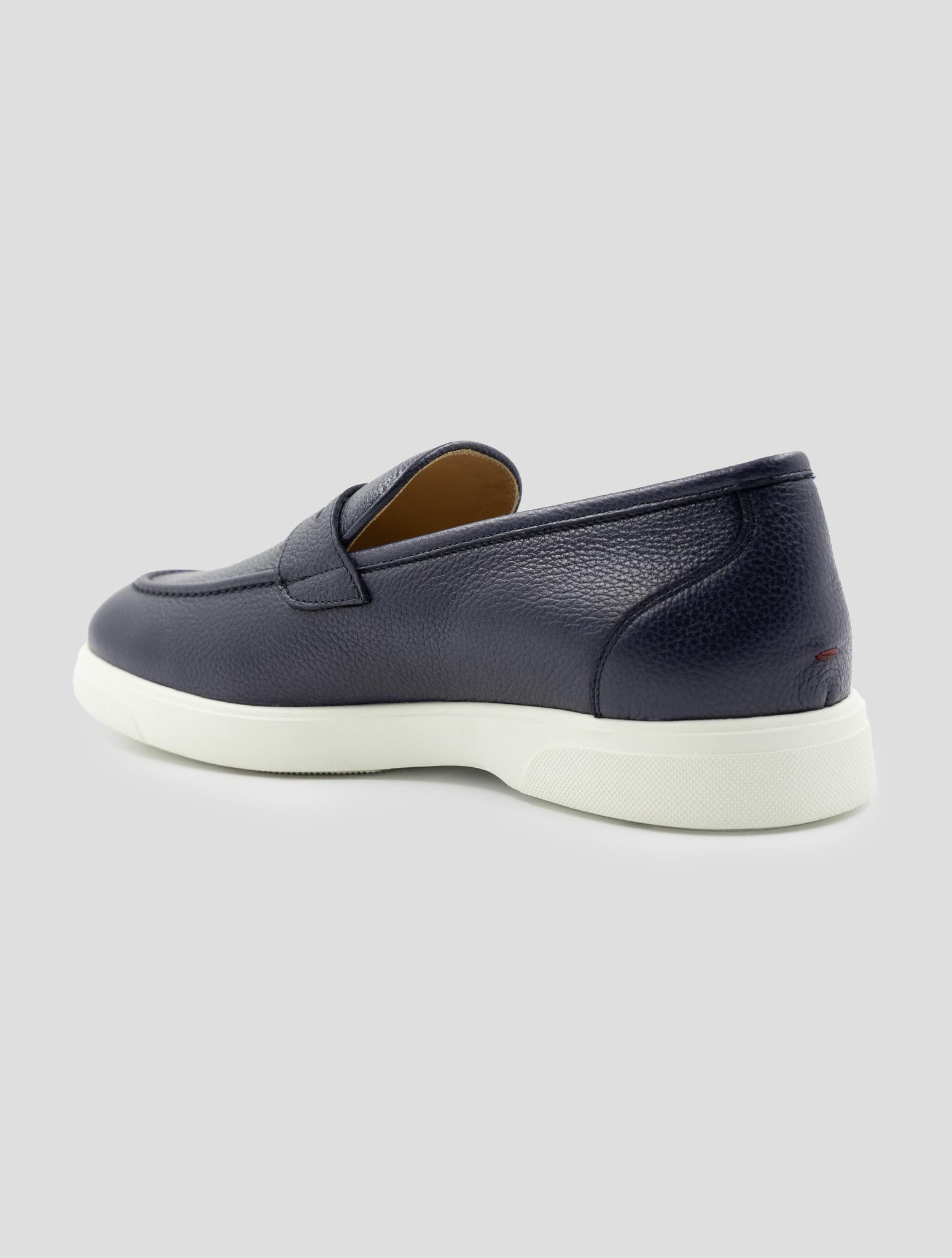 Kiton Blue Leather Loafers