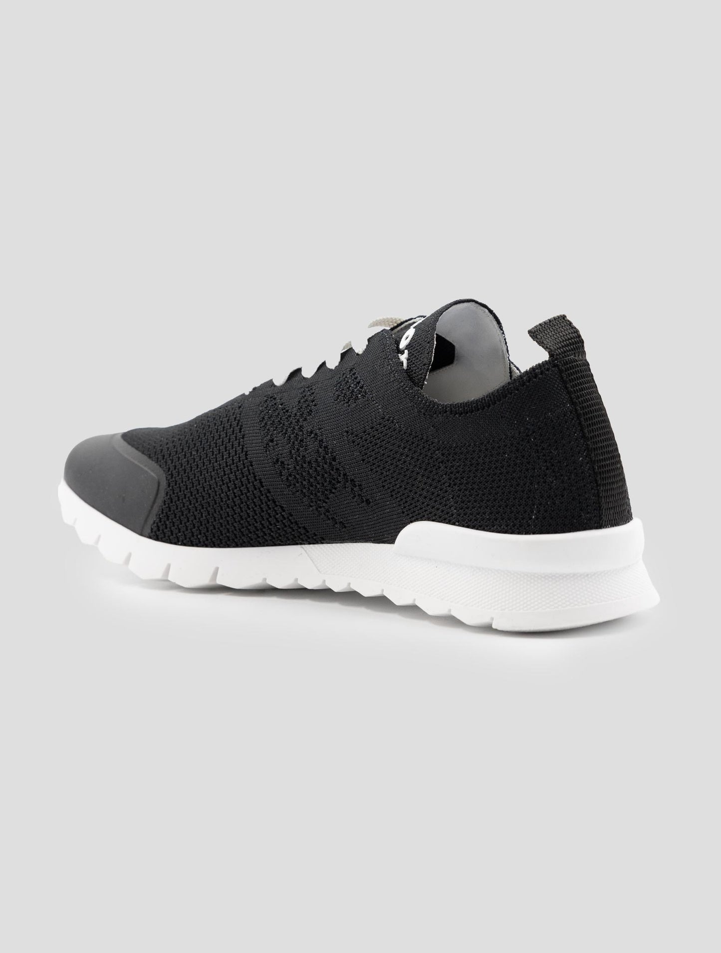 Kiton Black Cotton Ea Pu Sneakers